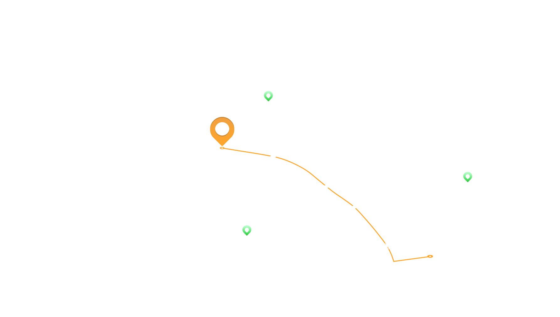 Dotted world map showing Square Robot global reach
